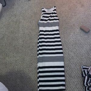 Black bead fit dress